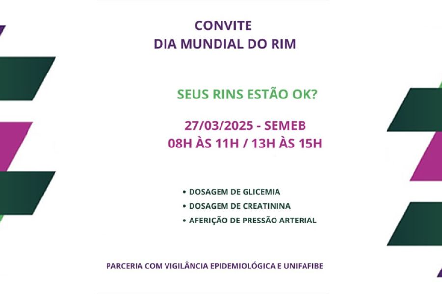 Secretaria de Educação conscientiza população sobre o Dia Mundial do Rim